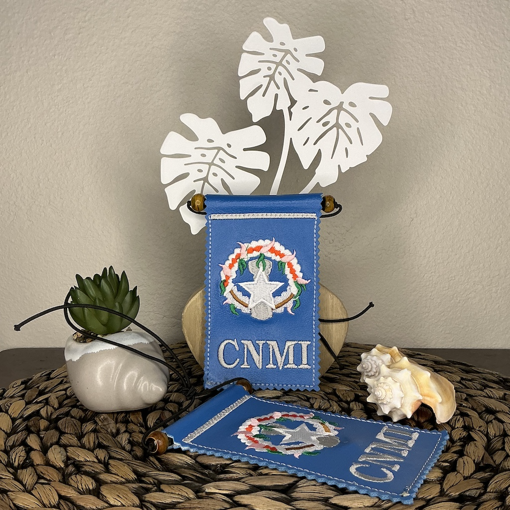 CNMI Embroidered Flag Hanger