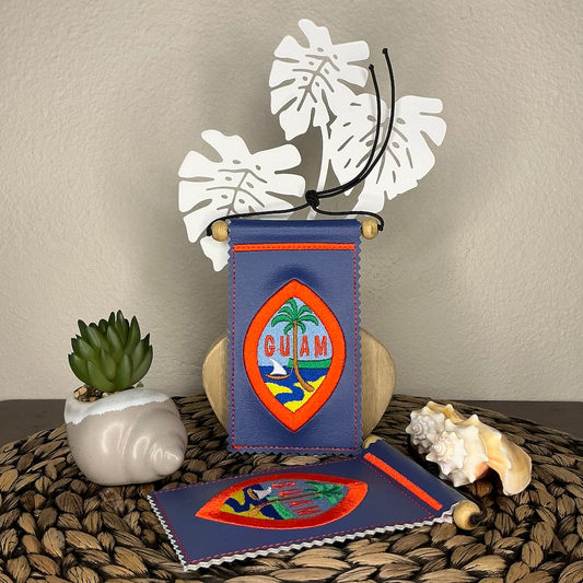 Guam Seal Embroidered Flag Hanger