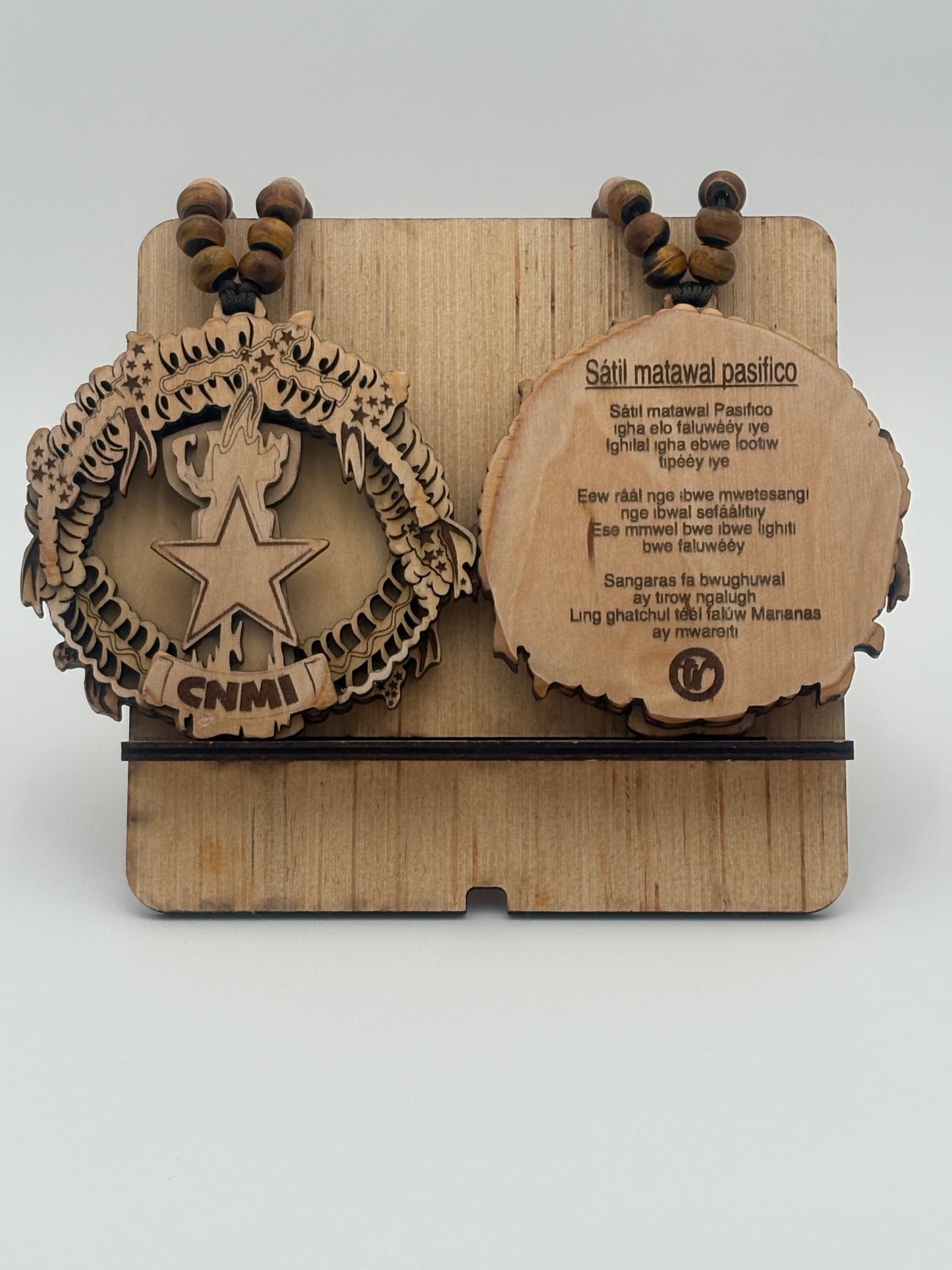 CNMI Wood Car Hangers (Carolinian Pledge)